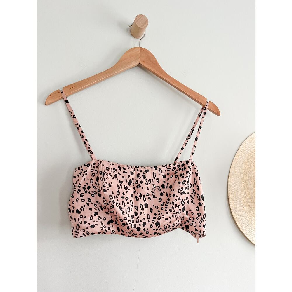 Reformation | Pete Pink Panther Top Crop Top Animal Print | Sz 4